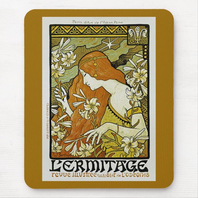 L'Ermitage Art nouveau Blommigt Musmatta (Framsidan)