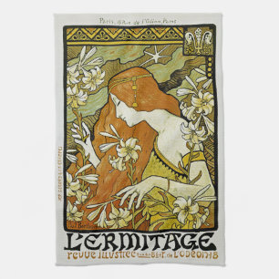 L'Ermitage art nouveaublommigt Kökshandduk