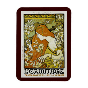 L'Ermitage art nouveaublommigt Magnet