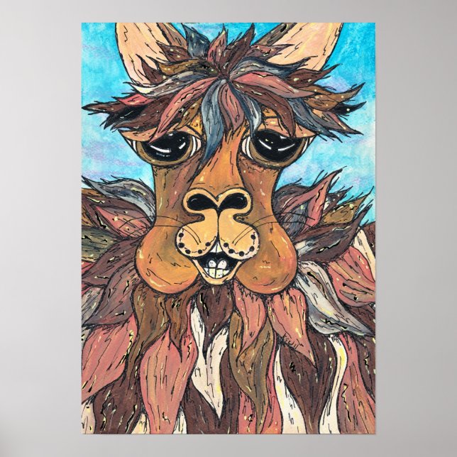 Leroy Llama Print Poster (Framsidan)