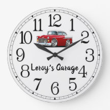 Leroys Garage Red & White Classic Car