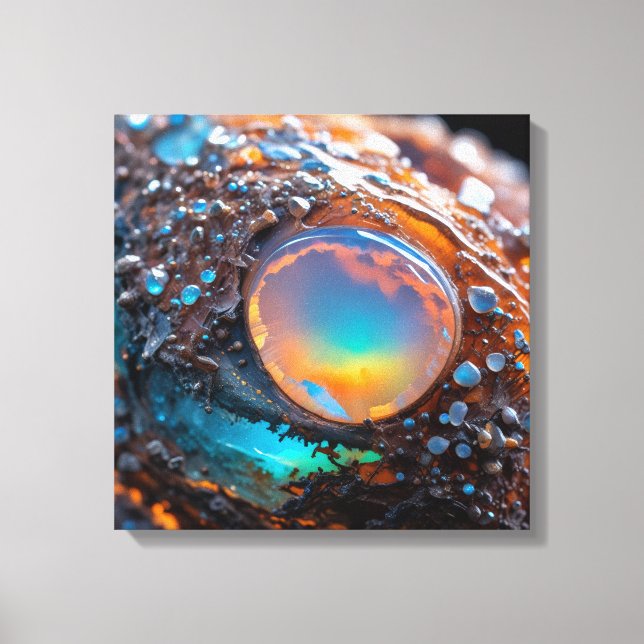 Lerretsutskrift (Fire Opal-2) Canvastryck (Framsida)