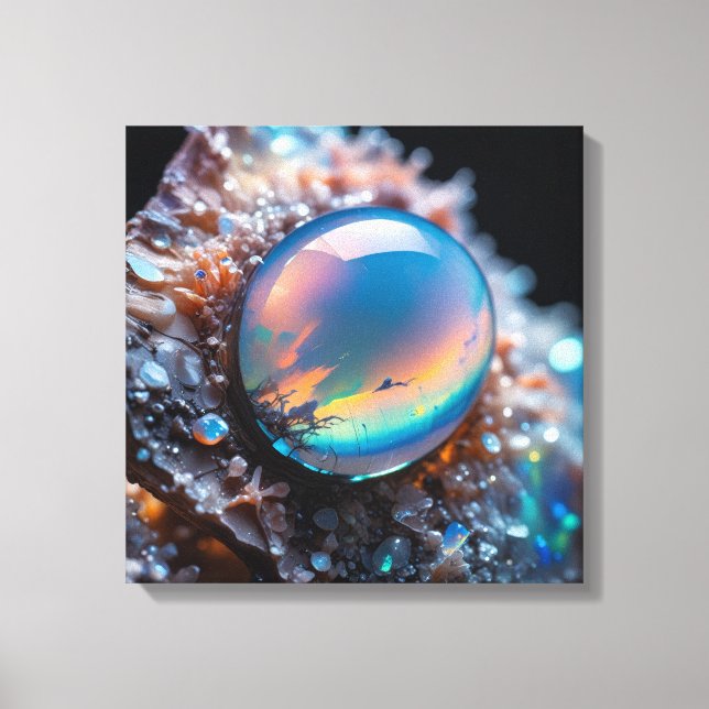 Lerretsutskrift (Fire Opal-4) Canvastryck (Framsida)