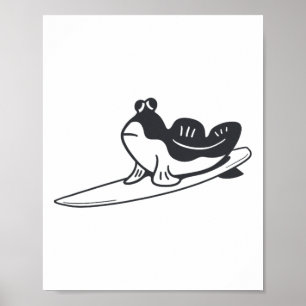Lerskipper surfar. Minimalistisk design för surfe Poster