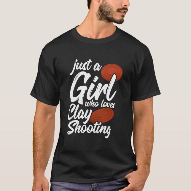 Lerskjutning Trap Skjutande Trap Skjutning T Shirt (Framsida)