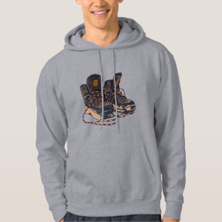 Lervandrade vandrarskor Grafik Utomhusäventyr Hoodie