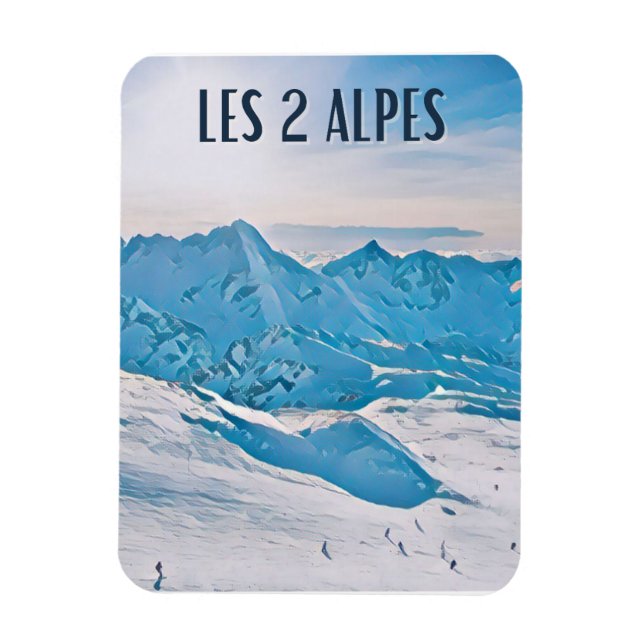 Les 2 Alpes Station de ski Magnet (Vertikal)