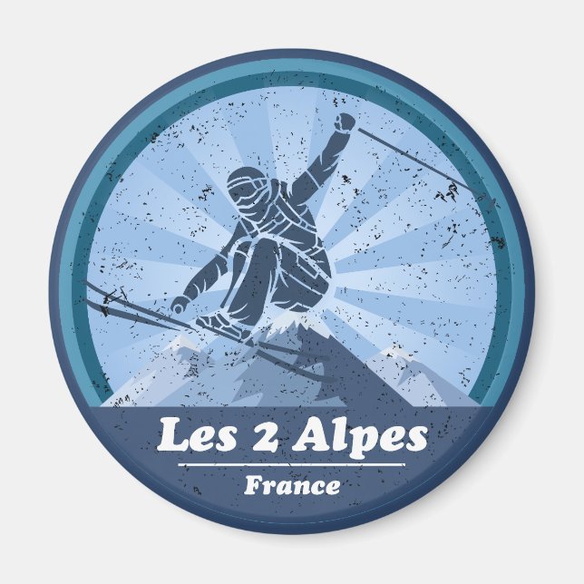 Les 2 Alpes Station de Ski - Ski Magnet (Framsidan)