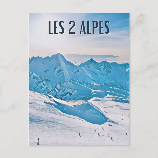 Les 2 Alpes Station de ski  Vykort (Framsida)