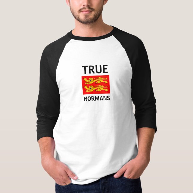 "Les 2 léopards normands" "True Normans" T-shirt (Framsida)