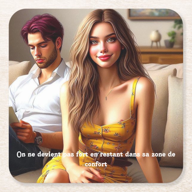  - Les Ailes de l’Espoir Underlägg Papper Kvadrat (Framsidan)