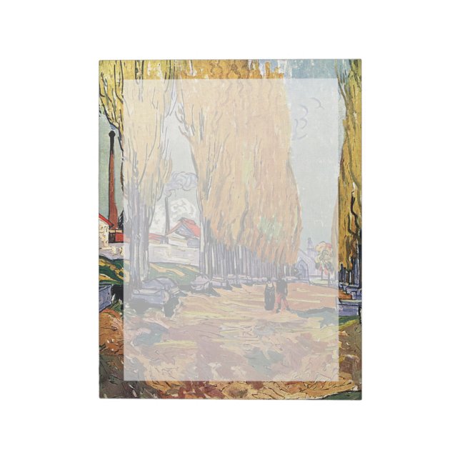 Les Alyscamps av Van Gogh. Höstlandskap Anteckningsblock (Roterad)