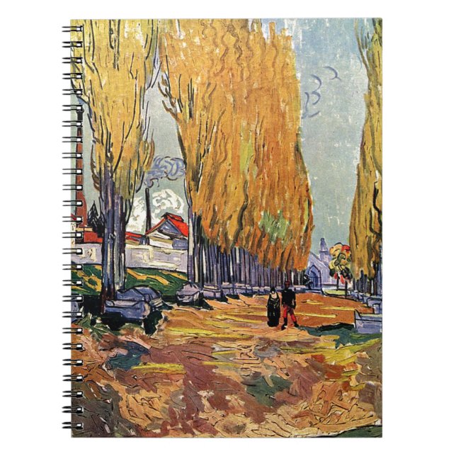 Les Alyscamps av Van Gogh. Höstlandskap Anteckningsbok Med Spiral (Framsidan)