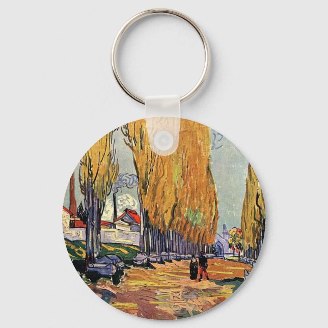 Les Alyscamps av Van Gogh. Höstlandskap Nyckelring (Framsida)