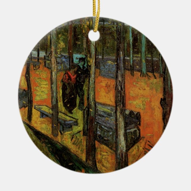 Les Alyscamps (Cemetery) av Vincent van Gogh Julgransprydnad Keramik (Framsidan)