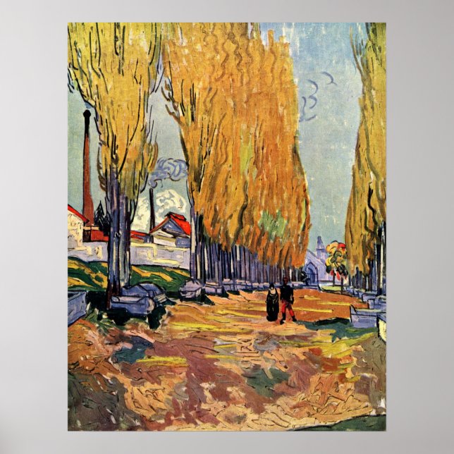 Les Alyscamps (Cemetery) av Vincent van Gogh Poster (Framsidan)