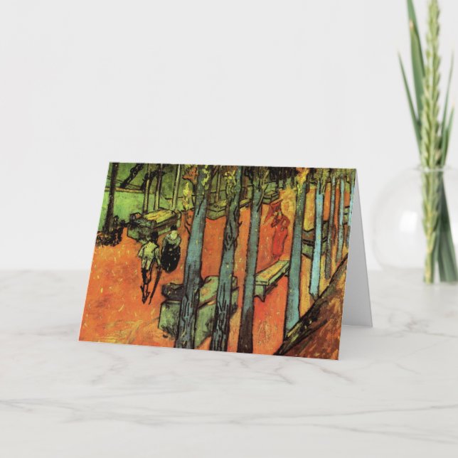 Les Alyscamps, Höstlöv av Vincent van Gogh Kort (Framsida)