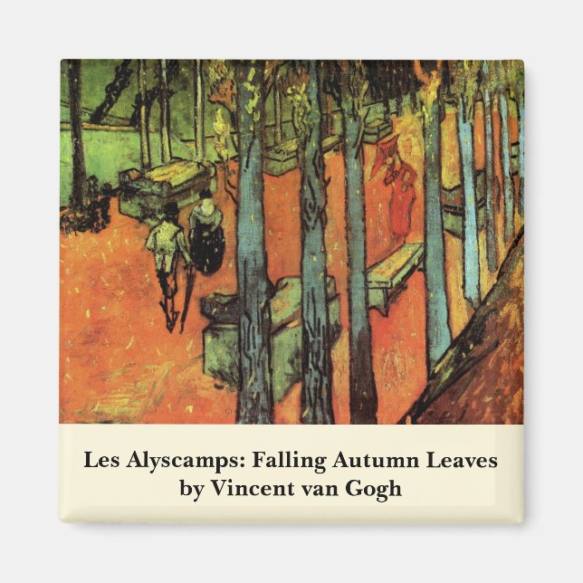 Les Alyscamps, Höstlöv av Vincent van Gogh Magnet (Framsidan)