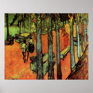 Les Alyscamps, Höstlöv av Vincent van Gogh Poster