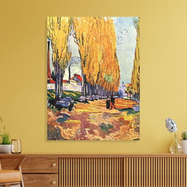 Les Alyscamps (Kyrkogård) av Vincent van Gogh Canvastryck (Insitu (Vardagsrum))