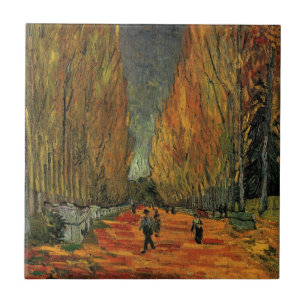 Les Alyscamps (Kyrkogård) av Vincent van Gogh Kakelplatta