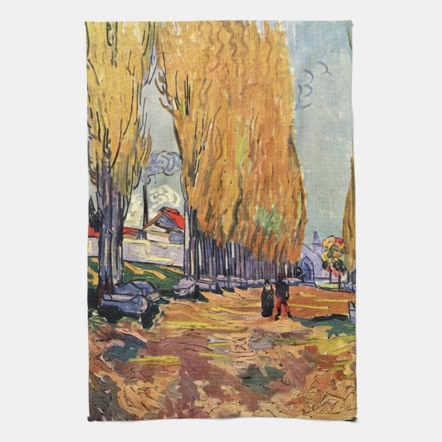 Les Alyscamps (Kyrkogård) av Vincent van Gogh Kökshandduk (Vertikal)