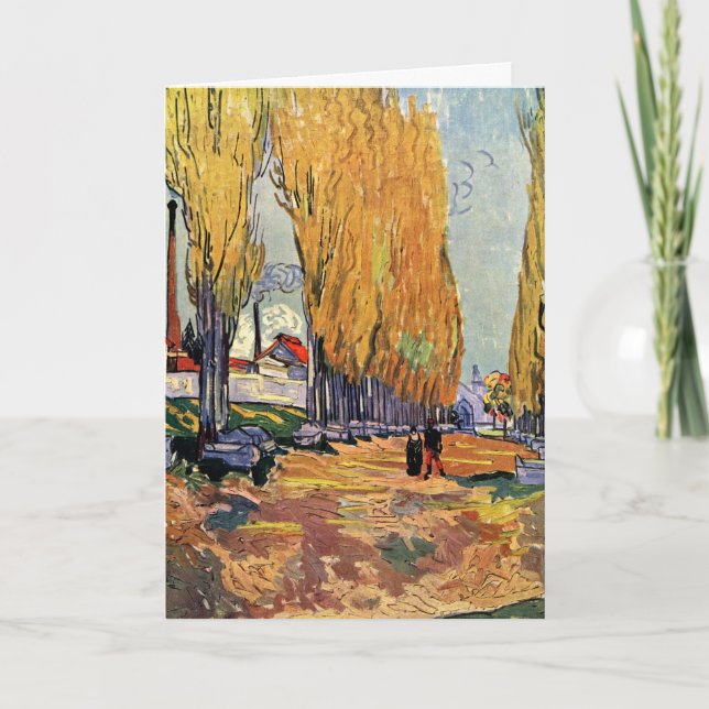 Les Alyscamps (Kyrkogård) av Vincent van Gogh Kort (Framsida)
