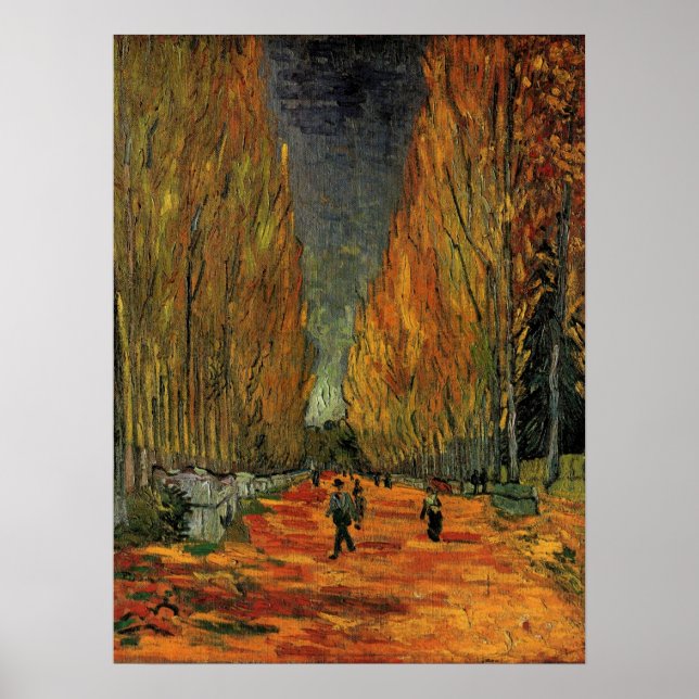 Les Alyscamps (Kyrkogård) av Vincent van Gogh Poster (Framsidan)
