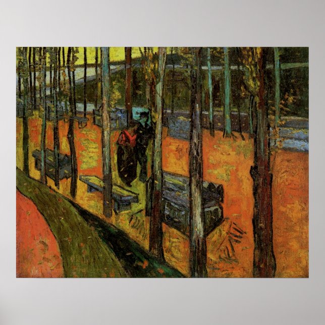 Les Alyscamps (Kyrkogård) av Vincent van Gogh Poster (Framsidan)
