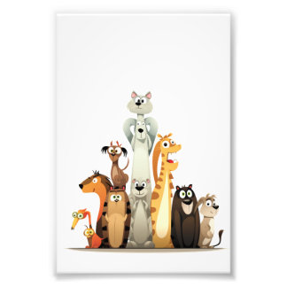 les animaux amusants fototryck