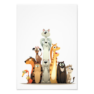 les animaux amusants fototryck