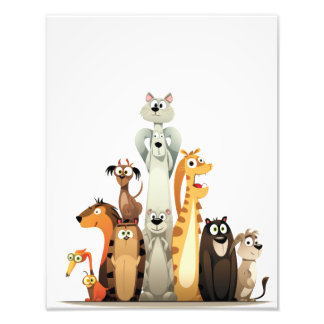 LES ANIMAUX AMUSANTS FOTOTRYCK