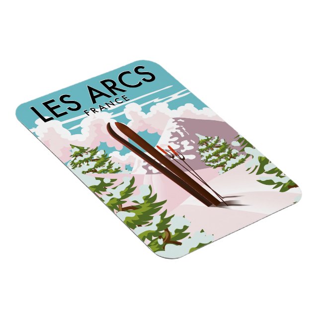 Les Arcs Frankrike resor skida Magnet (Högersidan)
