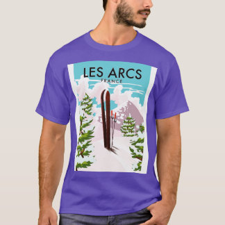 Les Arcs Frankrike-resskidor poster T Shirt