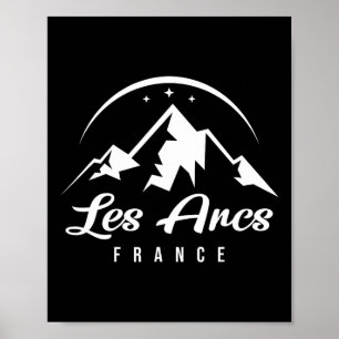 Les Arcs Frankrike Ski Resort Skiing Snowboarding  Poster