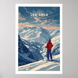 Les Arcs Resor Affisch - Frankrike 1