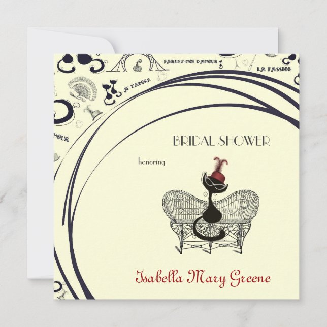 Les Aristochats Noirs - franskens passion Inbjudningar (Framsida)