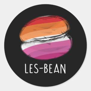 LES-BEAN T-Shirt (LES-BEAN är redan på engelska, s Runt Klistermärke