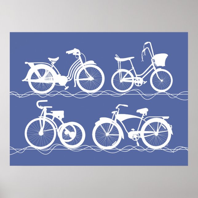 Les Bicyklettes White Poster (Framsidan)