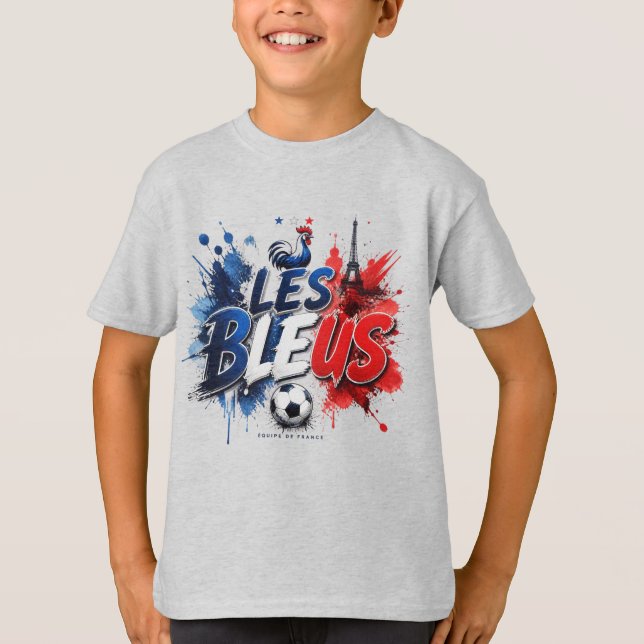 LES BLEUS Fotbollskultur T Shirt (Framsida)
