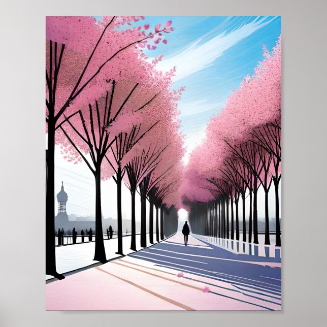 Les Champs-Élysées fleuris Poster (Framsidan)