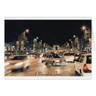 Les Champs-Elysées. Paris. (Moment i tid) Hälsningskort