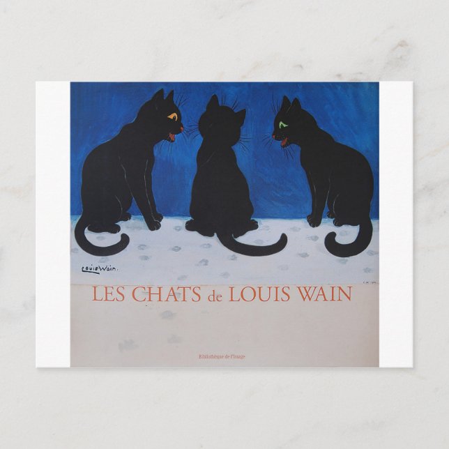 Les Chattas de Louis Wain Vykort (Framsida)