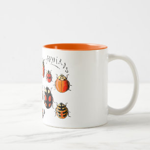Les Coccinelles - nyckelpigor Två-Tonad Mugg