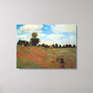 Les Coquelicots vid Claude Monet Canvastryck