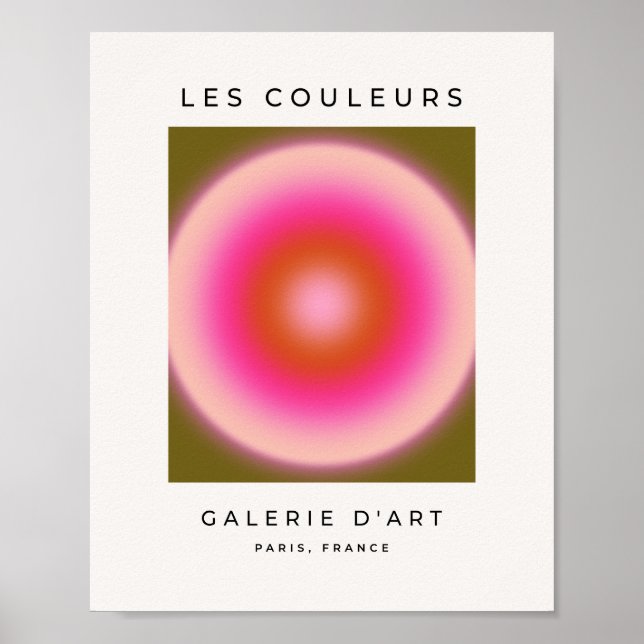 Les Couleurs 05 Gradient Olive and Rosa Aura Poster (Framsidan)