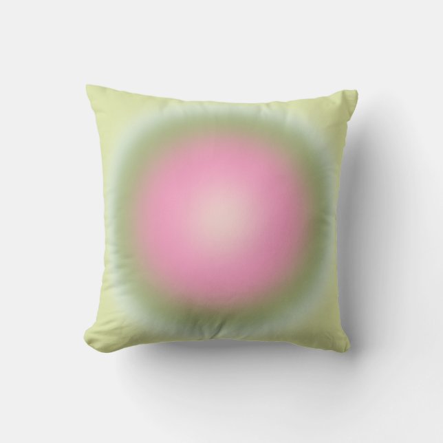 Les Couleurs 07 Gradient Rosa och Grönt Aura Kudde (Framsida)
