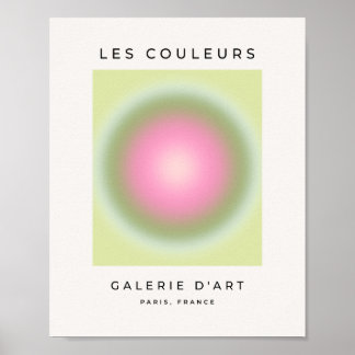 Les Couleurs 07 Gradient Rosa och Grönt Aura Poster