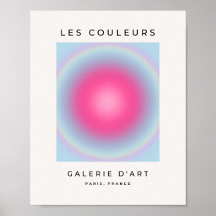 Les Couleurs 08 Gradient Rosa och Blue Aura Poster