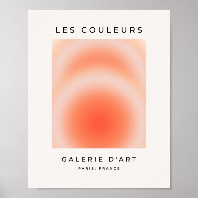 Les Couleurs 09 Orange Gradient Aura Poster (Framsidan)